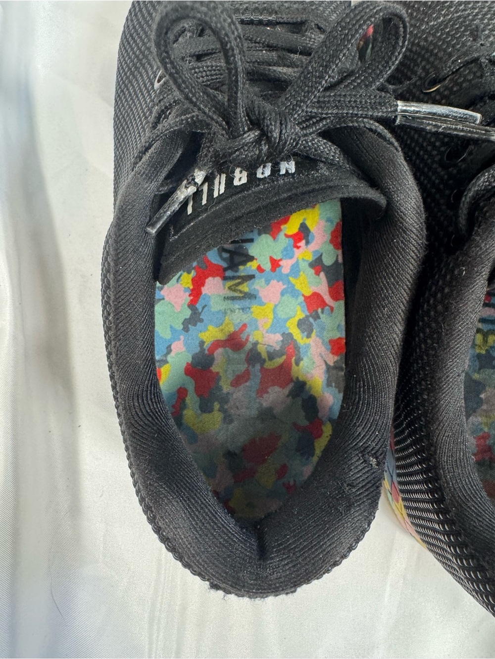 NOBULL Black Athletic Trainer with Colorful Speckled Sole - Picture 9 of 12